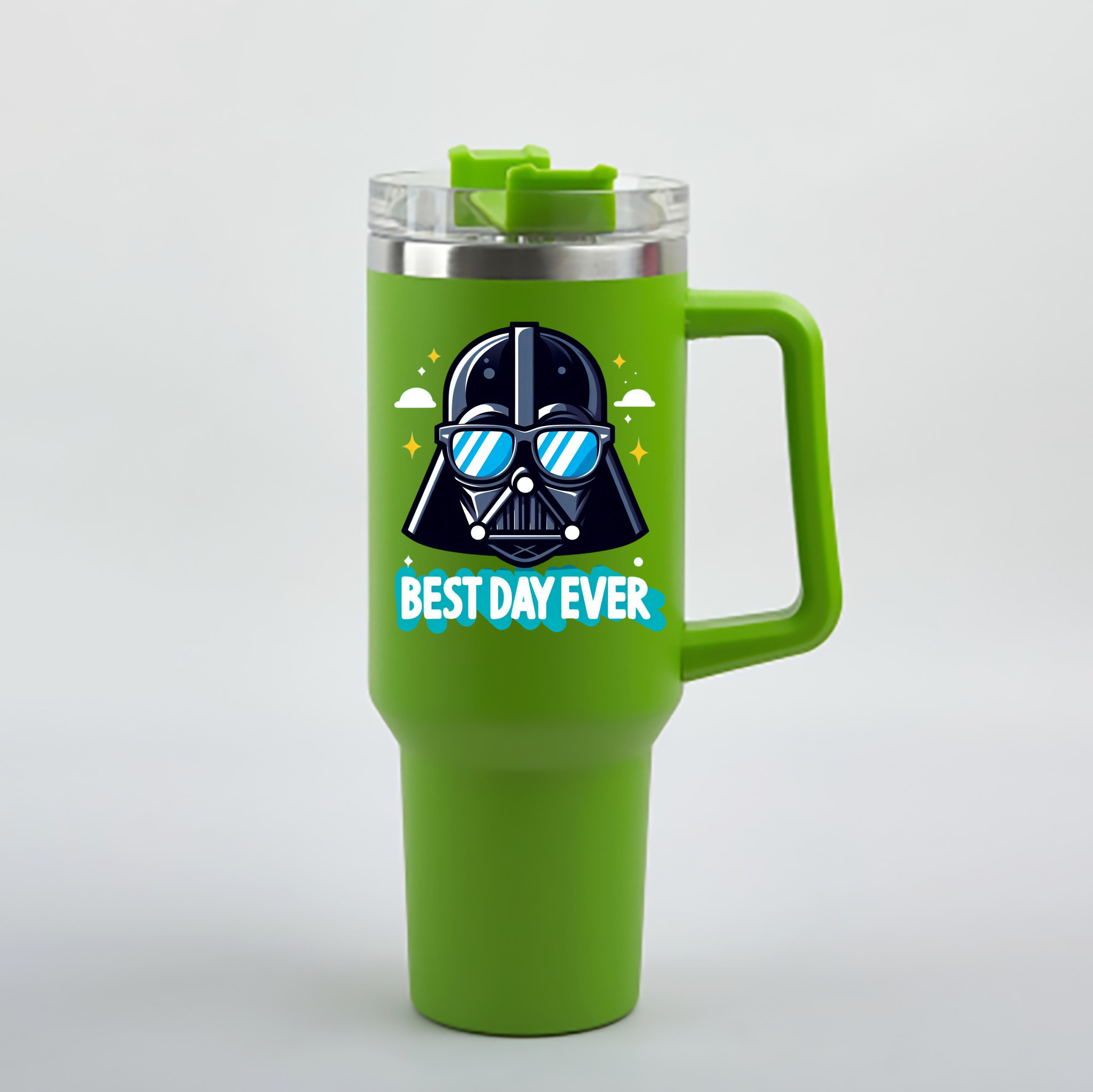 （画像用） スター・ウォーズ Star Wars 1200mL車用タンブラー - クリスタルステッカー（プラスチックストロー付き）